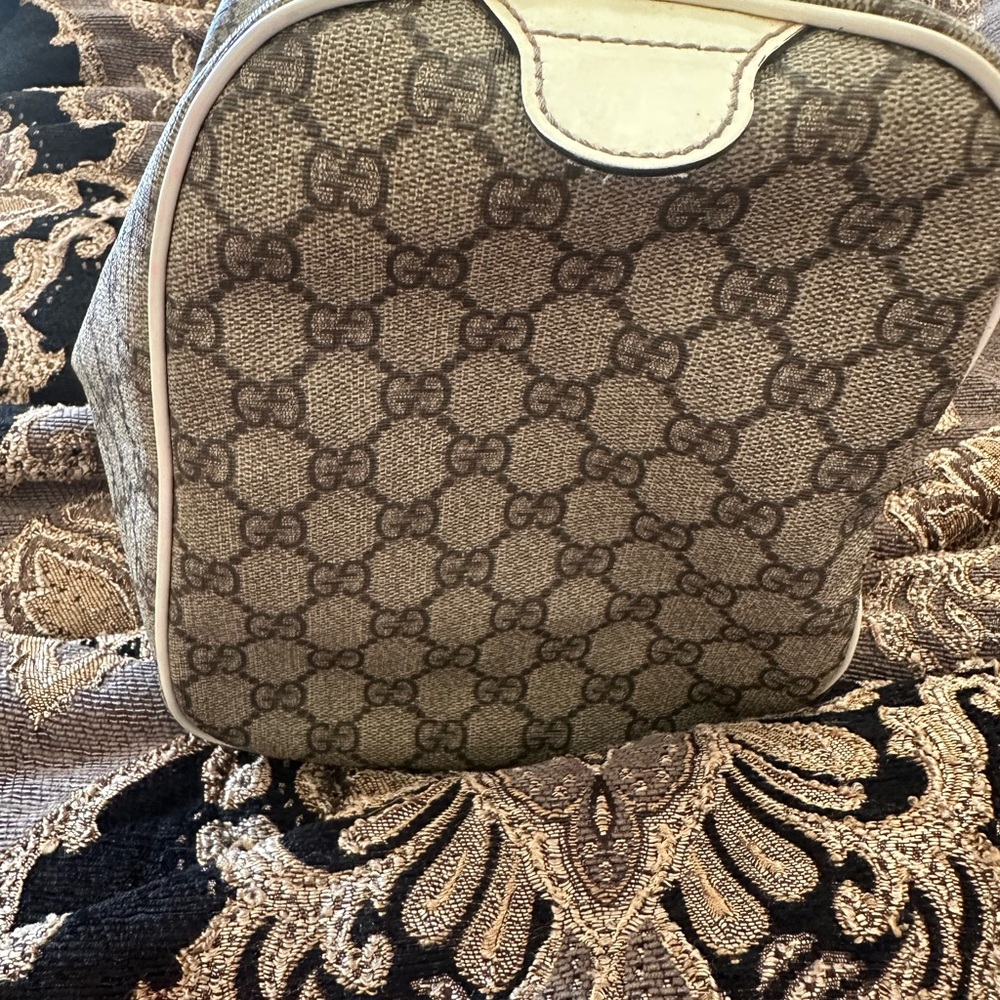 Gucci brown and Cream Women's Boston top handle Bag - Picture 7 of 13